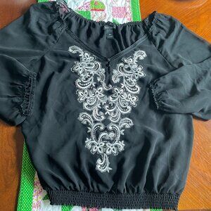 White House Black Market XL Ladies Bohemian Blouse